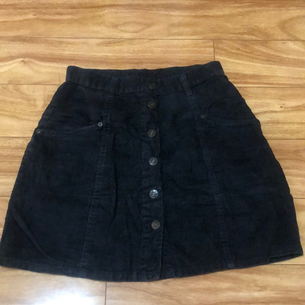 Vintage corduroy button down mini skirt